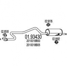 01.93430 MTS Глушитель выхлопных газов конечный