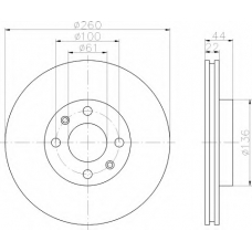 8DD 355 109-331 HELLA Тормозной диск