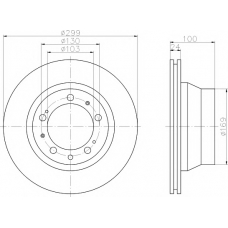 8DD 355 102-321 HELLA PAGID Тормозной диск