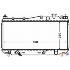 8MK 376 768-301 HELLA Радиатор, охлаждение двигателя