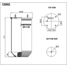 3811-02 P Airtech Кожух пневматической рессоры