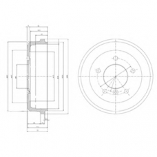 BF168 DELPHI Тормозной барабан