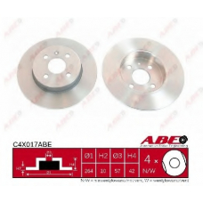 C4X017ABE ABE Тормозной диск
