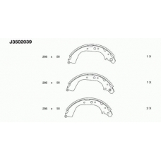 J3502039 NIPPARTS Комплект тормозных колодок
