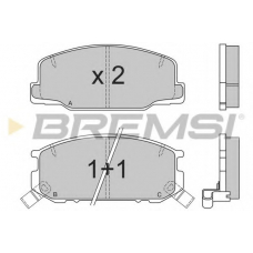 BP2537 BREMSI Комплект тормозных колодок, дисковый тормоз