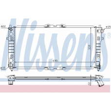 62487A NISSENS Радиатор, охлаждение двигателя
