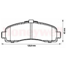 572257B BENDIX Комплект тормозных колодок, дисковый тормоз