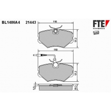 BL1486A4 FTE Комплект тормозных колодок, дисковый тормоз