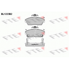 BL1223B2 FTE Комплект тормозных колодок, дисковый тормоз