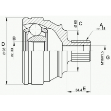 CVJ5121.10 OPEN PARTS Шарнирный комплект, приводной вал