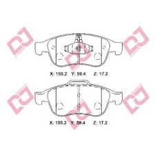 BP2331 DJ PARTS Комплект тормозных колодок, дисковый тормоз