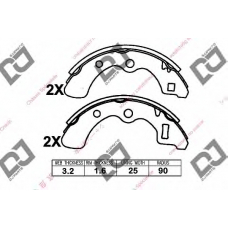 BS1326 DJ PARTS Комплект тормозных колодок