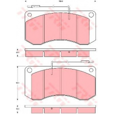 GDB5051 TRW Комплект тормозных колодок, дисковый тормоз
