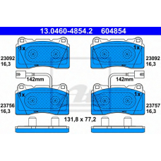13.0460-4854.2 ATE Комплект тормозных колодок, дисковый тормоз