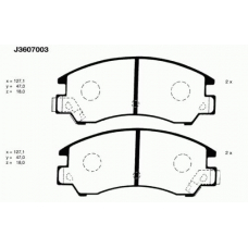 J3607003 NIPPARTS Комплект тормозных колодок, дисковый тормоз