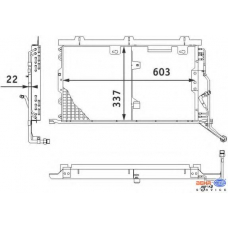 8FC 351 037-311 HELLA Конденсатор, кондиционер