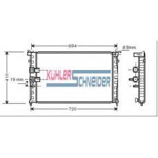 0700411 KUHLER SCHNEIDER Радиатор, охлаждение двигател