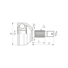 CVJ5695.10 OPEN PARTS Шарнирный комплект, приводной вал