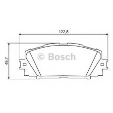 0 986 494 198 BOSCH Комплект тормозных колодок, дисковый тормоз