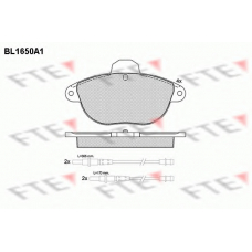 BL1650A1 FTE Комплект тормозных колодок, дисковый тормоз