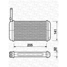 350218156000 MAGNETI MARELLI Теплообменник, отопление салона