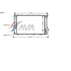 AI2082 AVA Радиатор, охлаждение двигателя