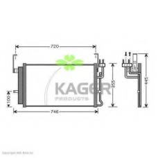 94-6259 KAGER Конденсатор, кондиционер