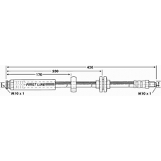 FBH6646 FIRST LINE Тормозной шланг