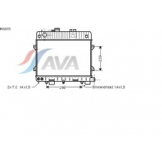 BW2072 AVA Радиатор, охлаждение двигателя