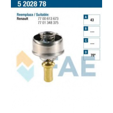5202878 FAE Термостат, охлаждающая жидкость