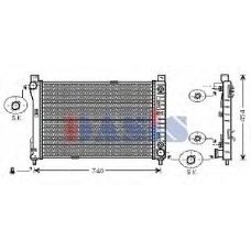 121400N AKS DASIS Радиатор, охлаждение двигателя