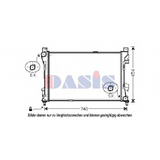 120078N AKS DASIS Радиатор, охлаждение двигателя