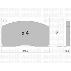 22-0089-0 METELLI Комплект тормозных колодок, дисковый тормоз