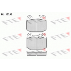 BL1103A2 FTE Комплект тормозных колодок, дисковый тормоз