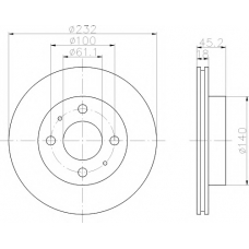 8DD 355 105-921 HELLA PAGID Тормозной диск