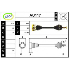 AU117 SERA Приводной вал