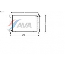 AU2077 AVA Радиатор, охлаждение двигателя