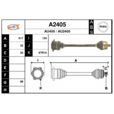 A2405 SNRA Приводной вал