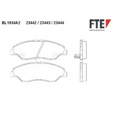 BL1934A2 FTE Комплект тормозных колодок, дисковый тормоз