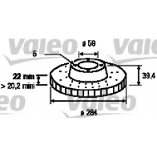 186643 VALEO Тормозной диск