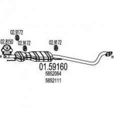01.59160 MTS Средний глушитель выхлопных газов