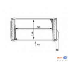 8FH 351 311-541 HELLA Теплообменник, отопление салона