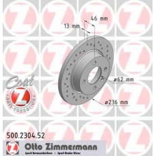 500.2304.52 ZIMMERMANN Тормозной диск