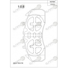 KD7804 ASIMCO Комплект тормозных колодок, дисковый тормоз