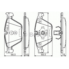 0 986 494 549 BOSCH Комплект тормозных колодок, дисковый тормоз