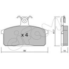 822-026-4 CIFAM Комплект тормозных колодок, дисковый тормоз