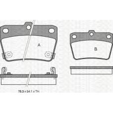 8110 13025 TRIDON Brake pads - rear