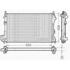 DRM20087 DENSO Радиатор, охлаждение двигателя