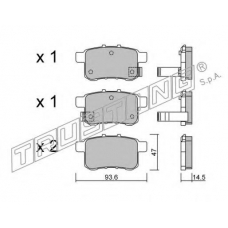 885.0 TRUSTING Комплект тормозных колодок, дисковый тормоз