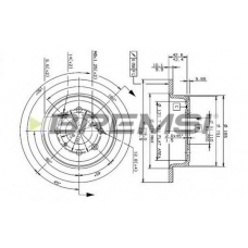 DBA468S BREMSI Тормозной диск